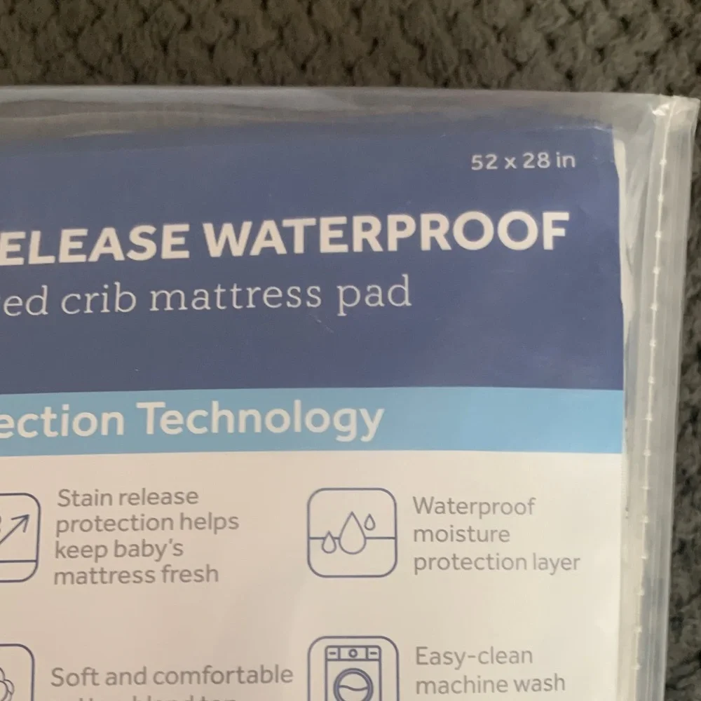 Waterproof fitted crib mattress pad